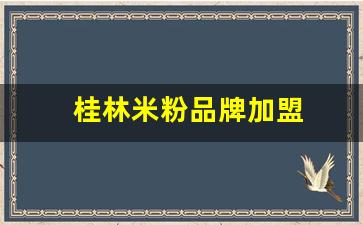 桂林米粉品牌加盟