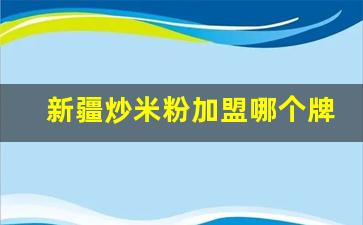 新疆炒米粉加盟哪个牌子最好(新疆炒米粉)